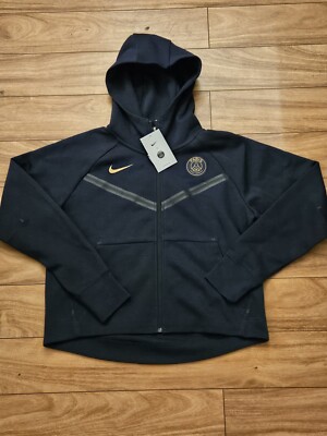 Women's Nike PSG Tech Fleece Football Tracksuit Sz S Navy Gold
