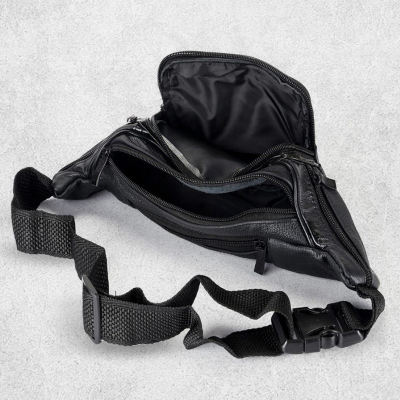 REAL GENUINE LEATHER BUM WAIST BAG TRAVEL HOLIDAY MONEY POUCH BELT