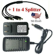 AC 12V 2A Power Supply Adapter Heavy-Duty LED Light Strip 24W SMD 1to4 Splitter