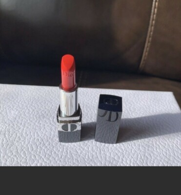 Dior Rouge Lipstick Red 999 Satin Travel Size 1.5 g 0.05 oz New in Box