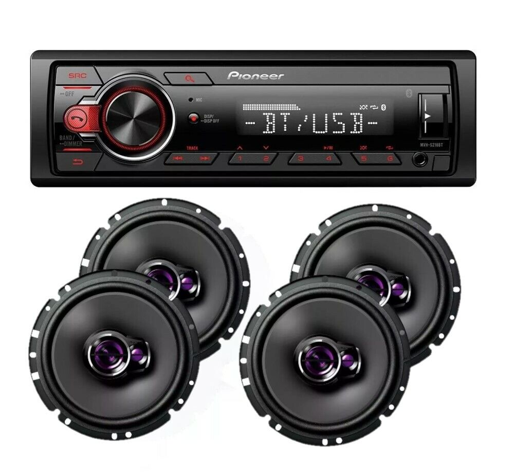 Bloody Aanleg technisch Pioneer Car Stereo Radio Bluetooth Mp3 + 2 Pair Pioneer 6 3/4" Car 3way  Speakers 7898588671230 | eBay