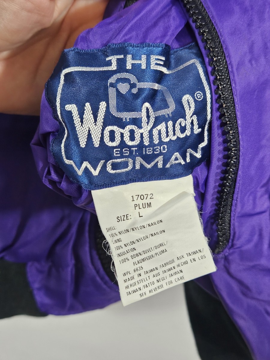 Woolrich Reversible Jacket Womens L Purple Pink Vintage Down