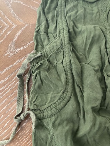Justice Rayon Jogger Army Green Size 6 Cargo Tie Pockets Girls - Picture 5 of 5