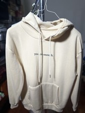 Dear Person Behind Me You Are Enough Hoodie in Tan, Men  s Size S