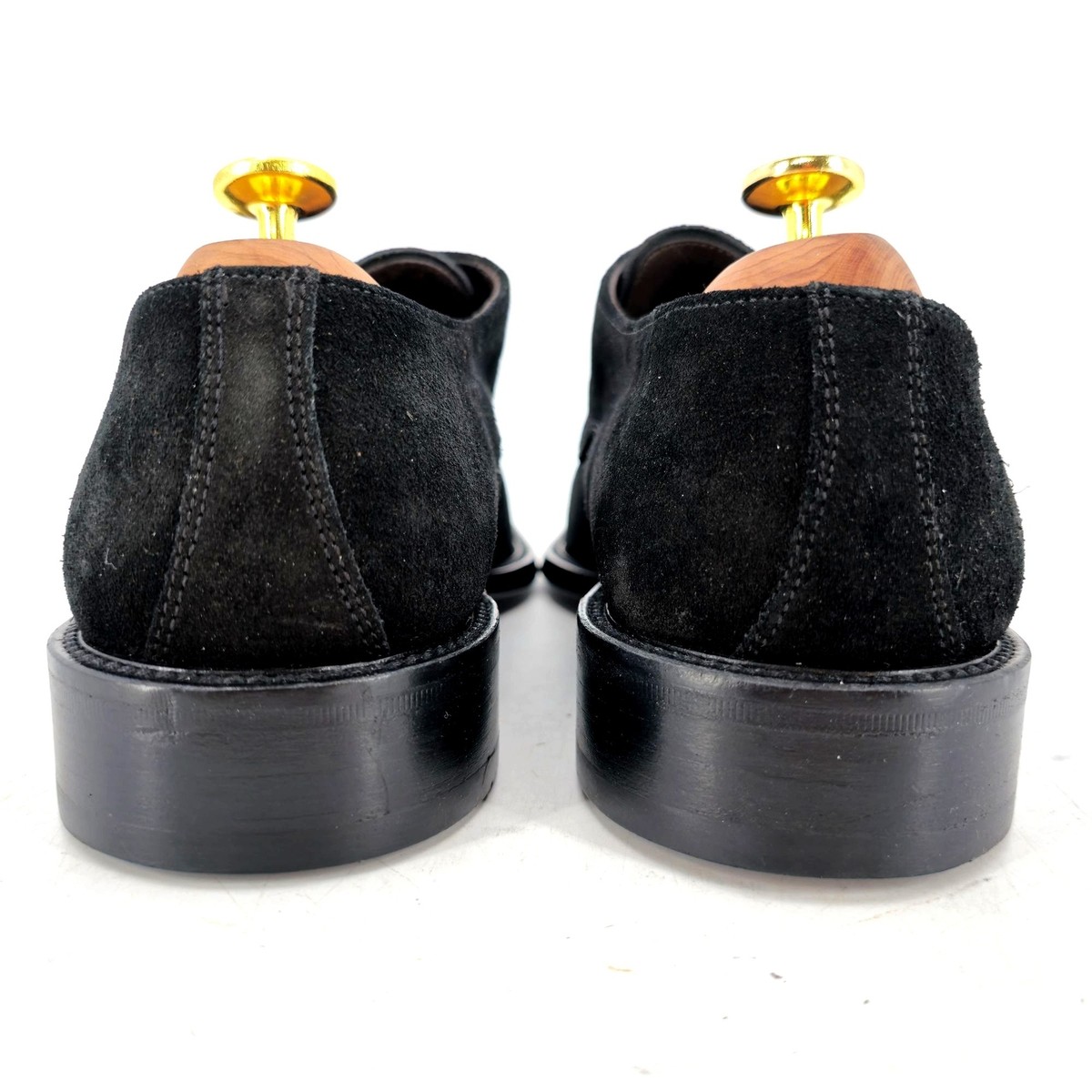 Vintage Bally Italy Monk Strap Loafers Mens 8.5D Black Suede 
