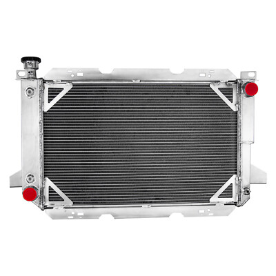 4 Rows Aluminum Radiator Fit 1985-1997 Ford Bronco F150 F250 F350 Truck 5.0L V8