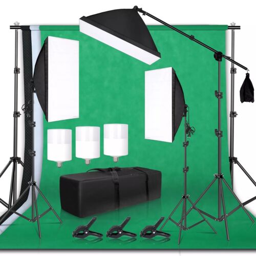 Fotografie Hintergrund Rahmenhalterung Softbox Beleuchtungsset Fotostudio Ausrüstung - Bild 1 von 6