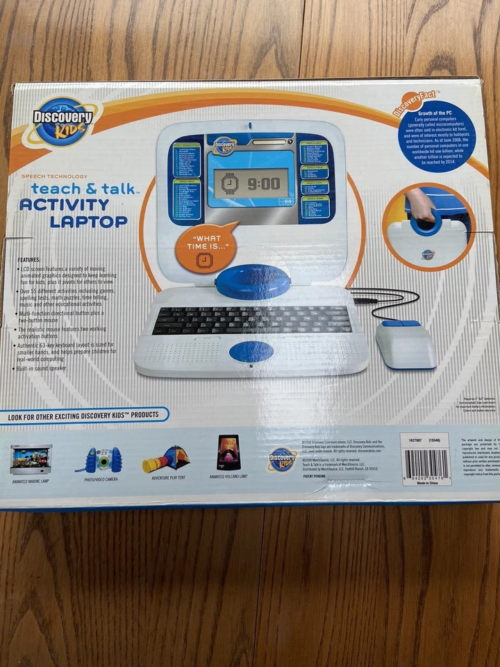 Discovery Kids Teach & Talk Activity Laptop 6+, New in Box - Image 3 of 4