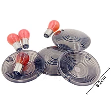 Turn Signal Lens Cover w/ bulbs Smoke For 86-12 Harley Flat Style Turn Signals