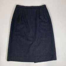 Pendleton Petite Wool Skirt Gray Career Pencil Lined Size 10