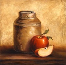 Ceramic Backsplash Tile Mural Fruit Vegetable Kitchen/Bathroom - Jug with Apples