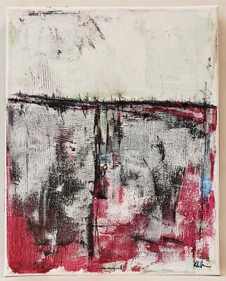 No.560 Original Abstract Modern Minimal Textured Painting By K.A.Davis