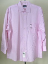 NWT Men's CHAPS Dress Shirt 17  32/33 XL Pink Regular Fit 100 Cotton Non Iron