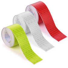 3 Rolls Reflective Tape Outdoor Waterproof Reflective Warning Tape Reflector Tap
