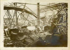 France, Levallois, Incendie des Usines Clément-Bayard , 1914, Vintage silver pri