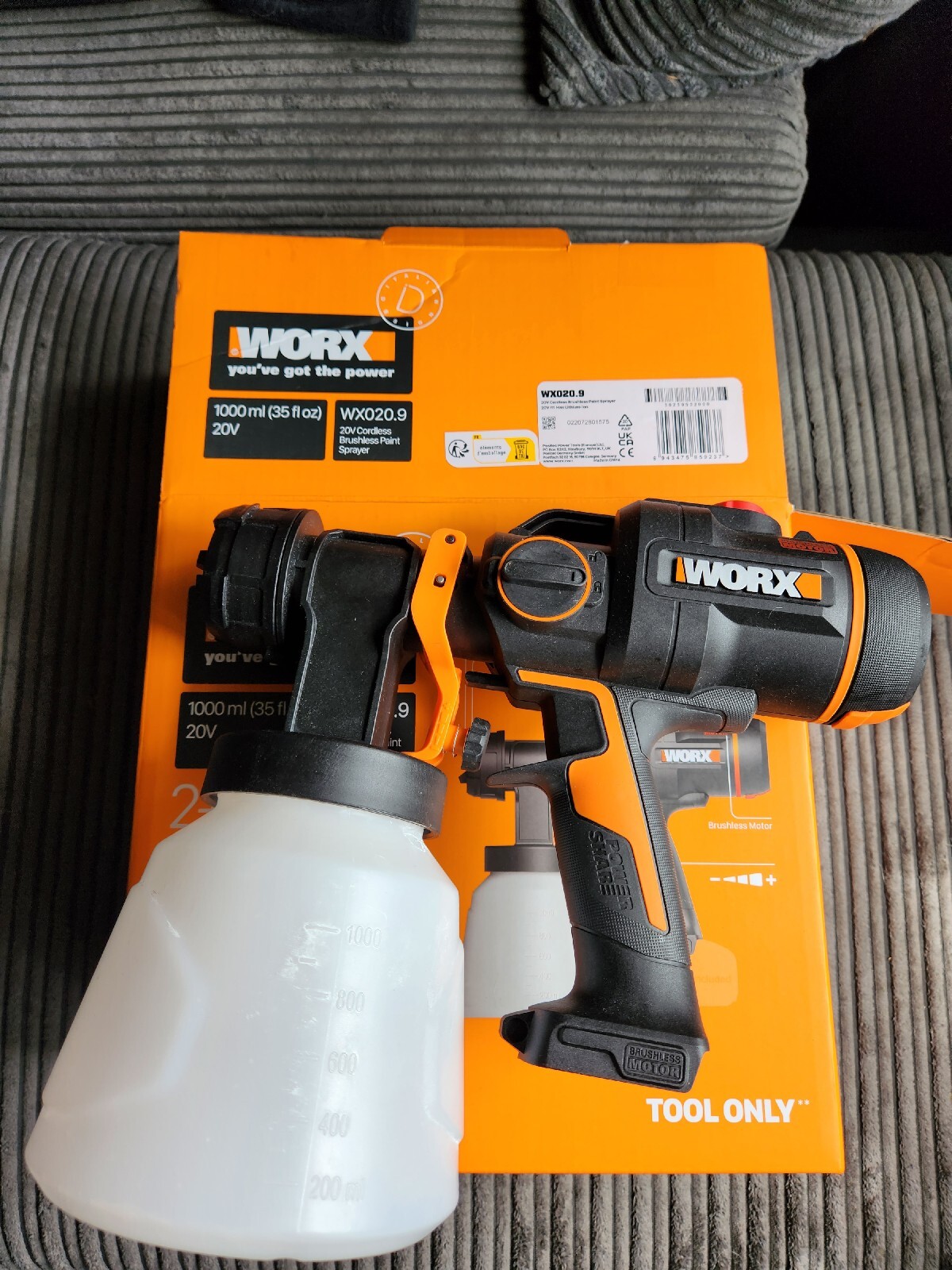 WORX WX020.9 18V (20V MAX) Cordless HVLP Paint Sprayer (Tool only) eBay