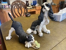 A Dog and A Cat Figurines Indoor or Outsoor Hard Composit Material