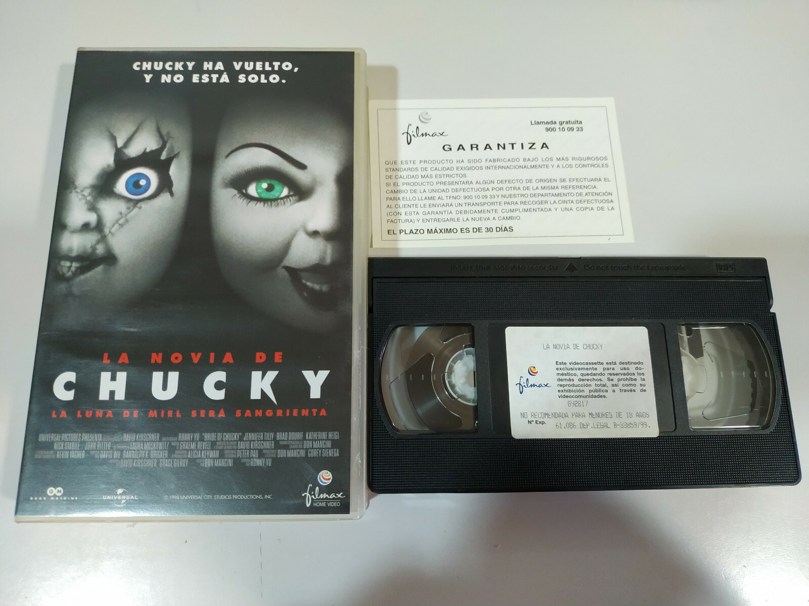 The Bride Of Chucky Terror Ronny Yu - VHS Tape Spanish 3T