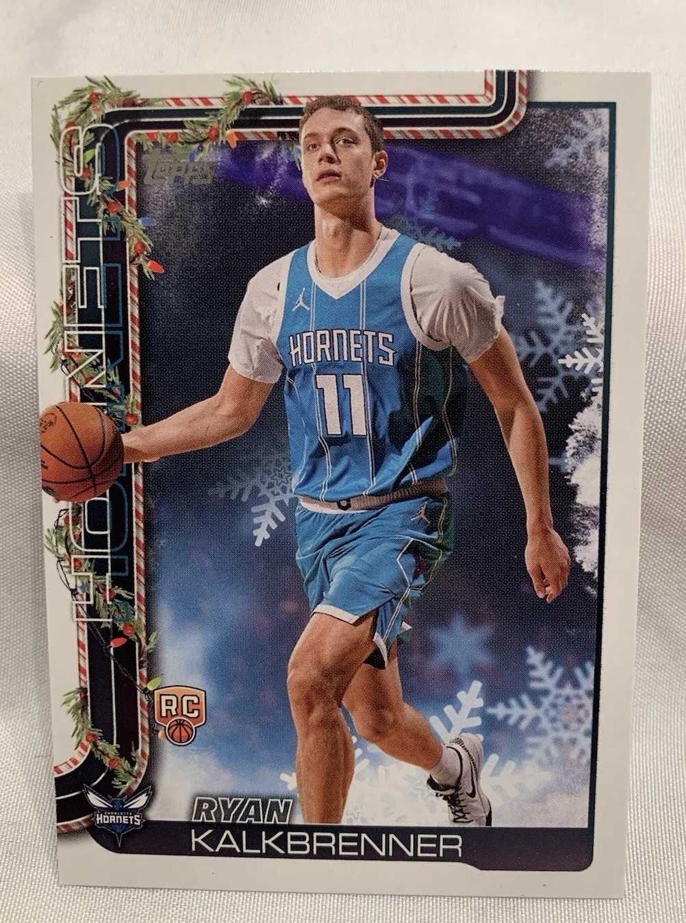 Ryan Kalkbrenner 2025-26 Topps Holiday RC #H194 Charlotte Hornets