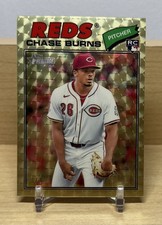 2026 Topps Heritage Chase Burns 1/1 Chrome Superfractor Rookie 212 Reds