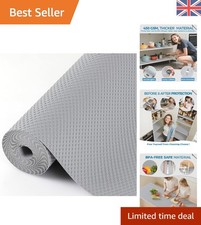 Reusable and Wipeable Kitchen Drawer Liners - Anti-Slip Light Grey 45x500cm