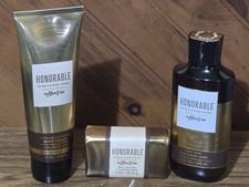 LOT Set 3 BATH AND BODY WORKS Honorable MENS Body Cream 3-1 Wash Bar Soap