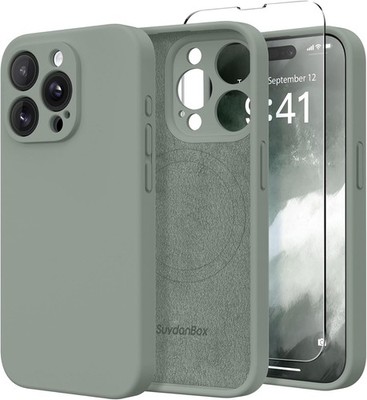 Magnetic for iPhone 12 Pro Max Case, Full Camera Protection, Silicone Shockproof