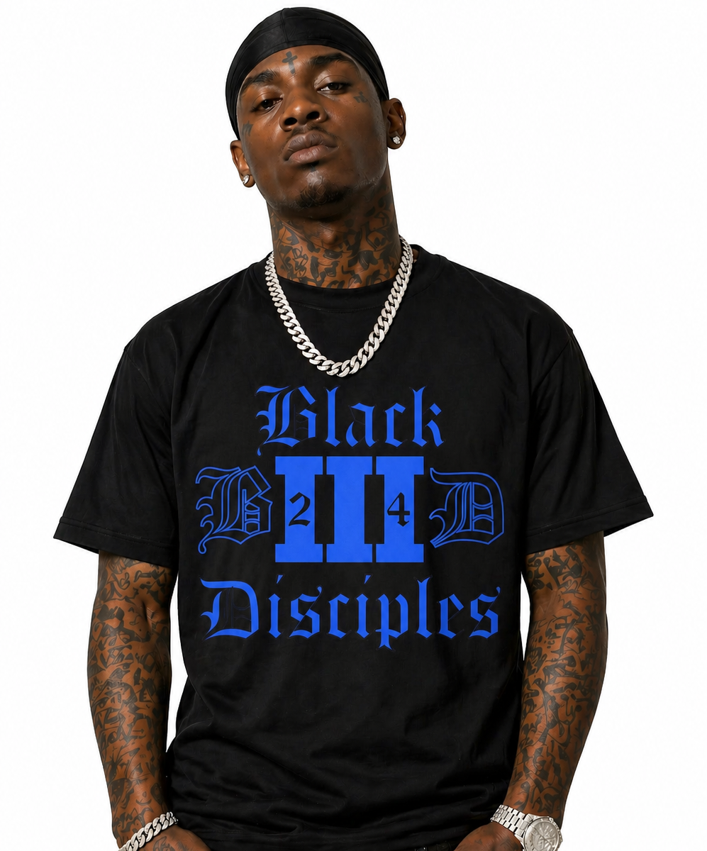 Black Disciples BD Tee | Trap Drill Music Gang Hiphop Rap Rapper
