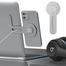 Laptop Side Mount Clip Magnetic Phone Holder Adjustable Dual Screen Bracket