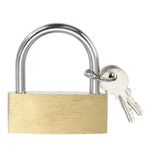 Solid Brass Padlocks 2.2" Long Shackle Lock with 2 Keys