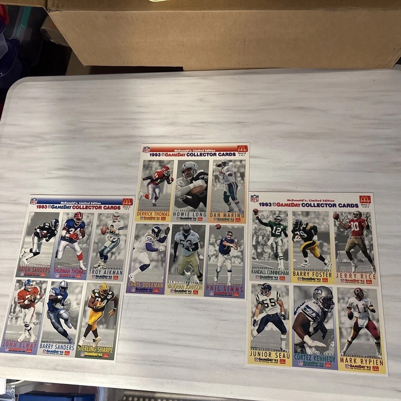 1993 McDonalds Gameday Collector Cards - 18 Assorted Cards