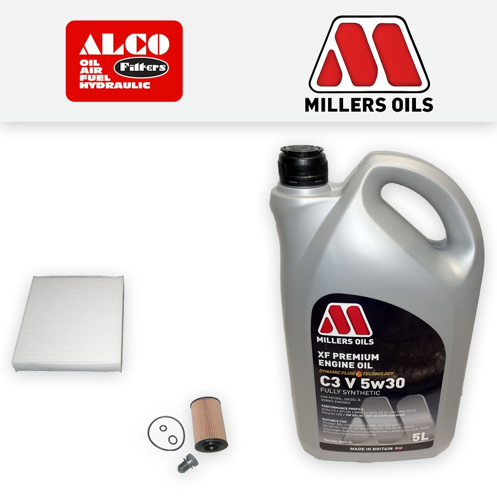 SERVICE KIT for VW POLO MK5 6C 6R 1.6 TDI OIL CABIN FILTERS +XF OIL (2010-2014)