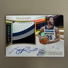 💤DZ 2024-25 panini IMMACULATE PREMIUM PATCH AUTO GOLD DERRICK ROSE 1/5