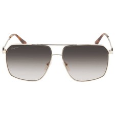 Salvatore Ferragamo Grey Pilot Men's Sunglasses SF238S 717 62 SF238S 717 62