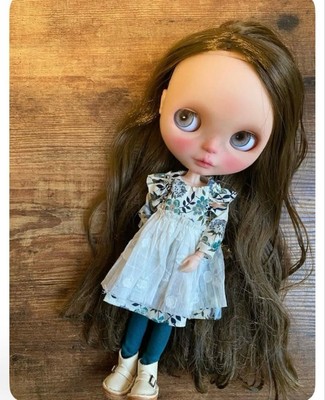 Custom Blythe Neo Blythe Puppe Fancy Stiefmütterchen Kopfhaut ersetzt Künstle...