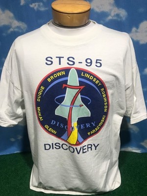 STS-95 Discovery 7 Shirt Space Glenn Brown Lindsey Robinson Mukai Duque XL C51
