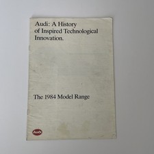 AUDI MODEL RANGE UK 1984 QUATTRO COUPE 80 100