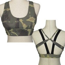 Varley Cary Strappy Back Sports Bra In Camo Size XS