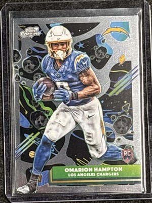 2025 Topps Chrome Cosmic #155 Omarion Hampton Los Angeles Chargers RC