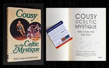 PSA/DNA! BOB COUSY SIGNED Book - CELTIC MYSTIQUE (NBA Boston Celtics Basketball)