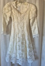 Jessica McClintock Girls Dress Cream Lace Princess Description For Measurement