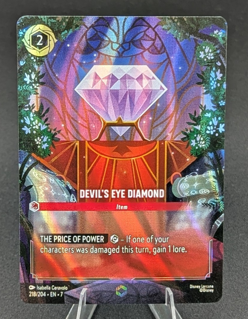 Disney Lorcana 218/204 Devil's Eye Diamond (Enchanted) - Archazia's Island (7)