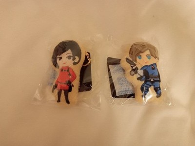 Resident Evil 30th Anniversary Leon Ada Plush Mascot Keychain Set