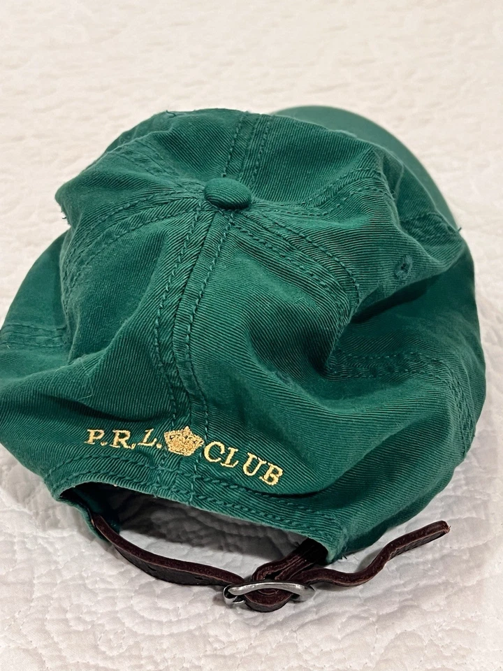 Polo by Ralph Lauren 复古帽子 1967 Polo Crest 棒球帽 Adj 皮革表带 — 第 3/4 张图片