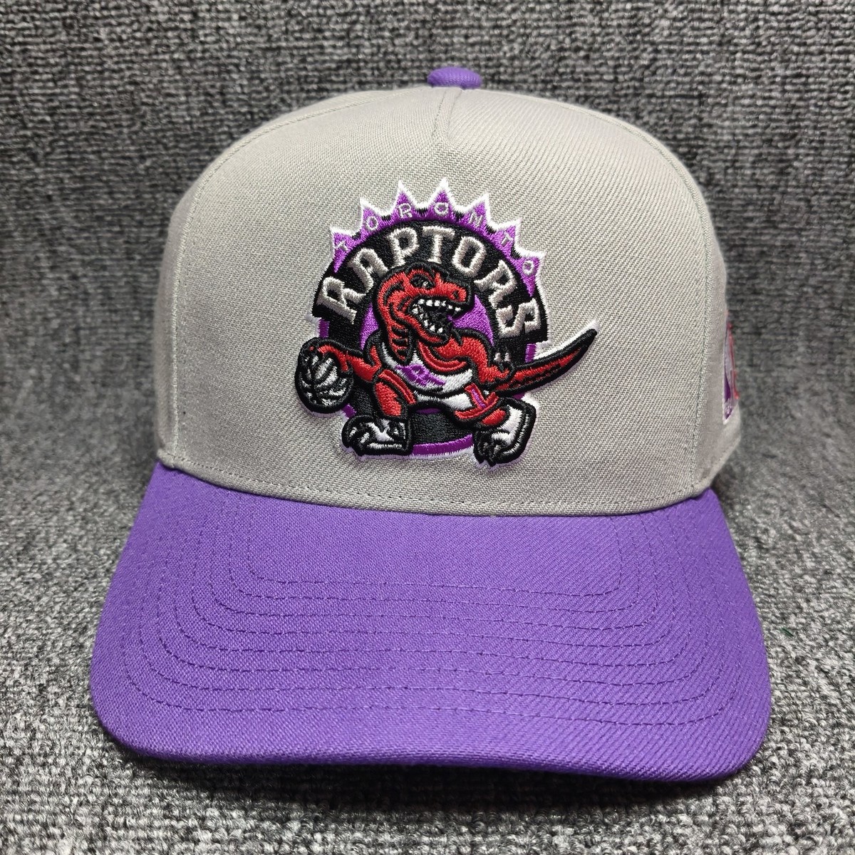 Mitchell & Ness Toronto Raptors NBA HWC Snapback Hat Gray Purple
