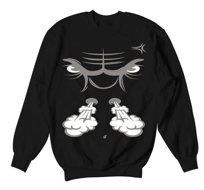Sweatshirt To Match Retro 4 Cave Stone AJ4 Sneakers - Raging Face Sweater