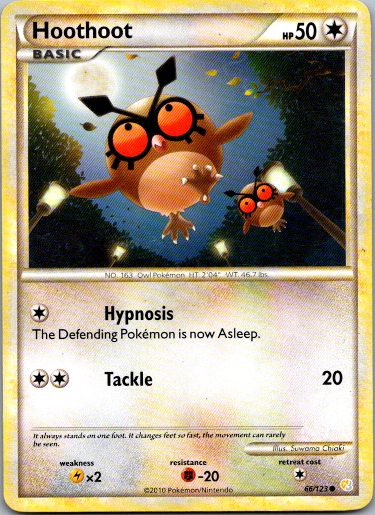 Hoothoot 66/123 HeartGold SoulSilver Common LP