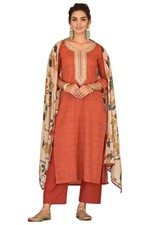 GoSriKi Women's Cotton Blend Printed Straight Kurta and Pant with Dupatta Set