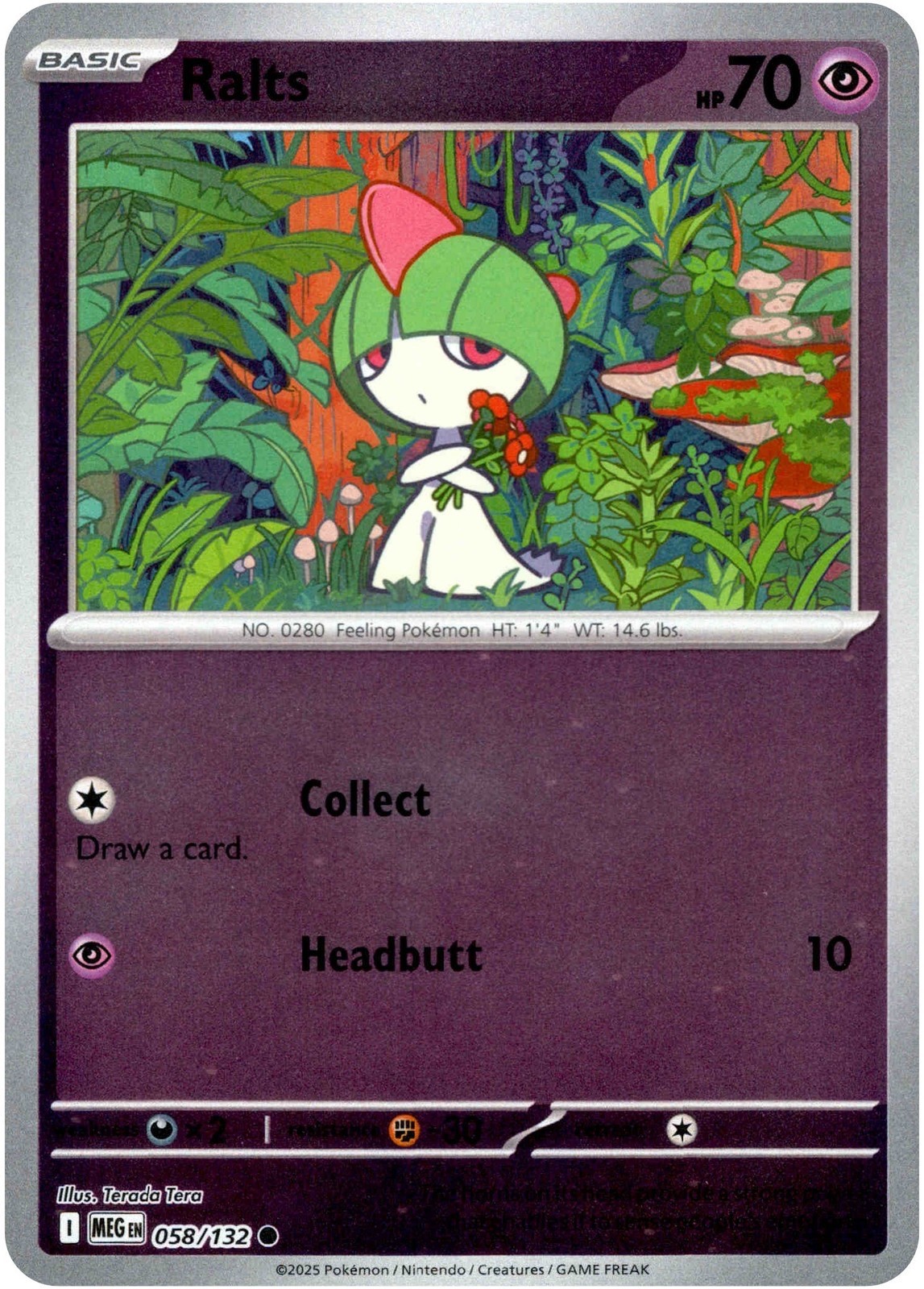 Pokemon - Ralts - 058/132 - Reverse Holo - Mega Evolution - NM/M