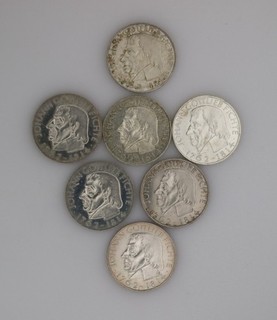7 x 5 DM 1964 J | Deutschland | BRD | Mark | Silber | Johann Gottlieb Fichte